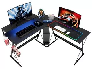 Bestier L-Shaped Led Gaming Computer Desk: Overall Best Budget Gaming Desk